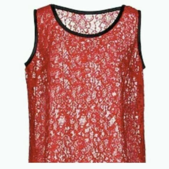 Dolce & Gabbana Sleeveless lace top red size 8 - Picture 3 of 10
